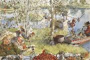 Carl Larsson The Crayfish Season Opens oil painting reproduction